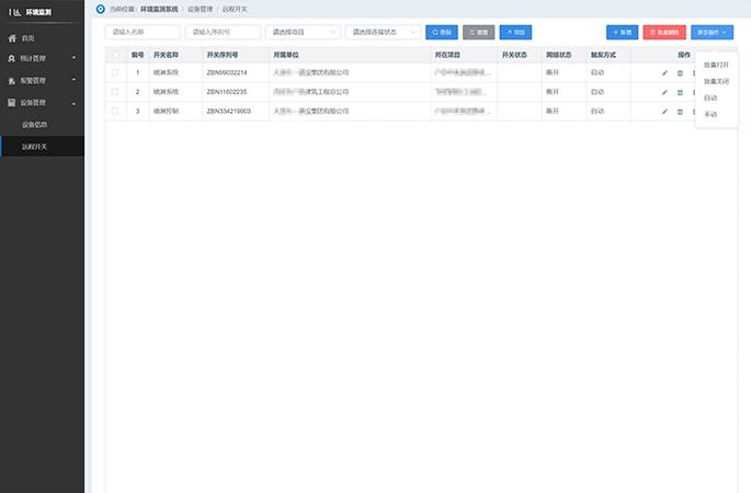 智能聯(lián)動噴淋管理，或遠程一鍵控制